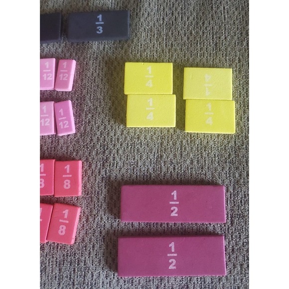Foam fraction tiles MAC015 Teaching Resource Homeschool Math Manipulatives - Picture 9 of 10
